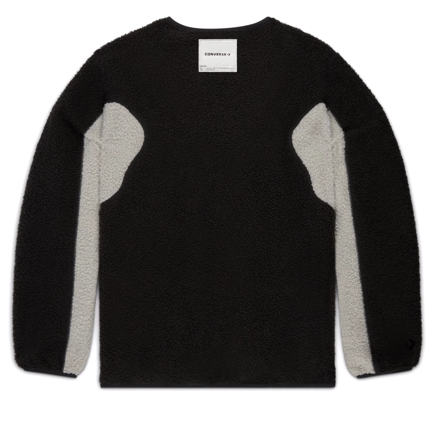 Converse X Slam Jam Reversible Sherpa Jacket - Pirate Black 5 Converse X Slam Jam Reversible Sherpa Jacket - Pirate Black - Image 3