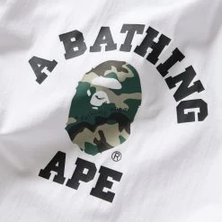 A Bathing Ape Woodland Camo College Tee - White -Fashion clothing ABAthingApeTeeShirts1 6