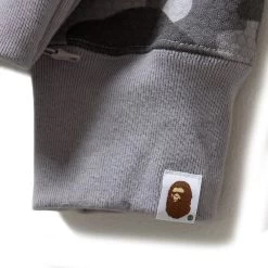 A Bathing Ape Honeycomb Camo Shark Hoodie - Grey -Fashion clothing ABathingApeBapeHoneycombSharkFZHoodieGrey131 111888SneakerPolitics 6