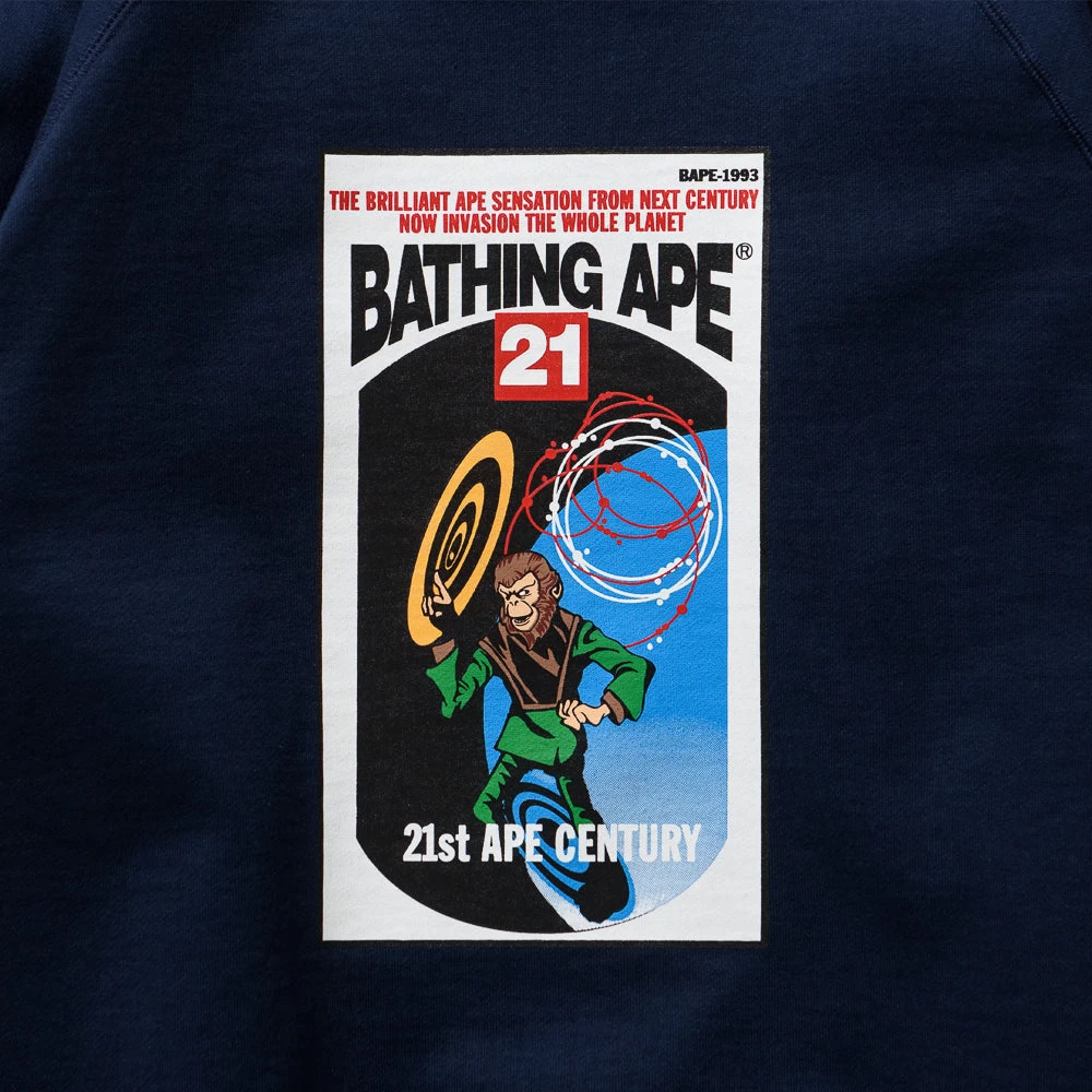 A Bathing Ape Relaxed Fit Crewneck - Navy 5 A Bathing Ape Relaxed Fit Crewneck - Navy - Image 3