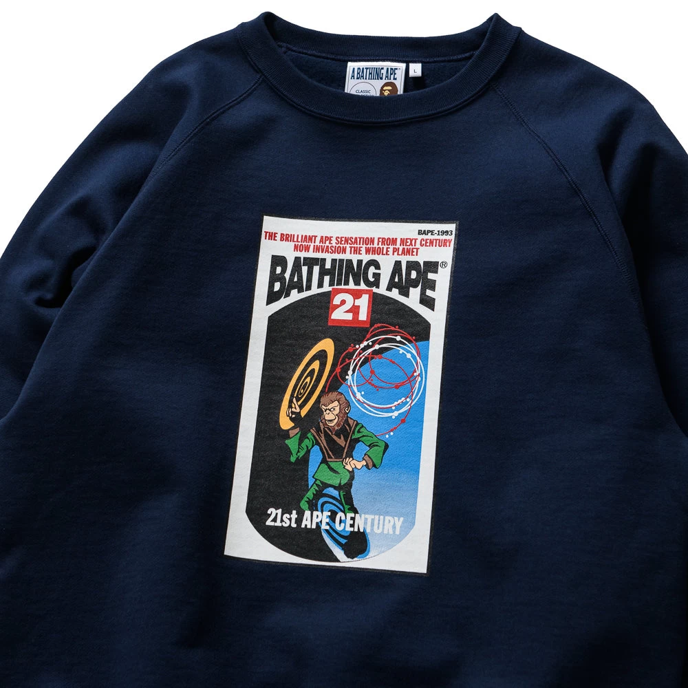 A Bathing Ape Relaxed Fit Crewneck - Navy 7 A Bathing Ape Relaxed Fit Crewneck - Navy - Image 5