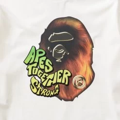 A Bathing Ape Sport Graphic L/S Tee - White -Fashion clothing ABathingApeSportGraphicL SWhite131 113784SNeakerPolitics1 4