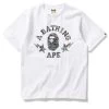 A Bathing Ape Bape Thermography Polygon College Tee - White 2 A Bathing Ape Bape Thermography Polygon College Tee - White -Fashion clothing ABathingApeTeeShirtWhiteGeoMetricSneakerPOlitics1