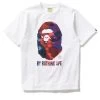 A Bathing Ape Color Camo Crazy Tee - Black -Fashion clothing ABathingApeTeeShirtWhiteRedBlueCamoSneakerPOlitics1