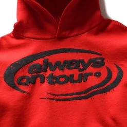 Always On Tour Spinner Hoodie - Red -Fashion clothing AOTJanuary2023RedSpinnerHoodieSquare3