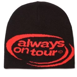 Always On Tour Spinner Beanie - Black/Red