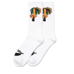Always On Tour Palm Trees Socks - White