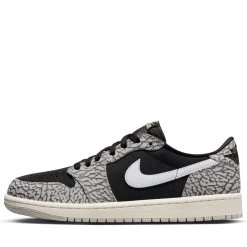 Air Jordan 1 Low OG 'Black Cement' - Black/Muslin