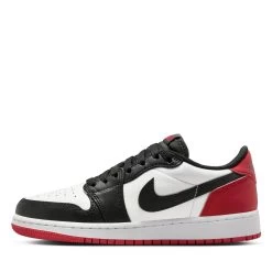 Air Jordan 1 Low OG 'Black Toe' (GS) - White/Varsity Red