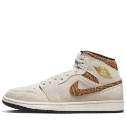 Air Jordan 1 Mid SE - Light Orewood Brown/Metallic Gold