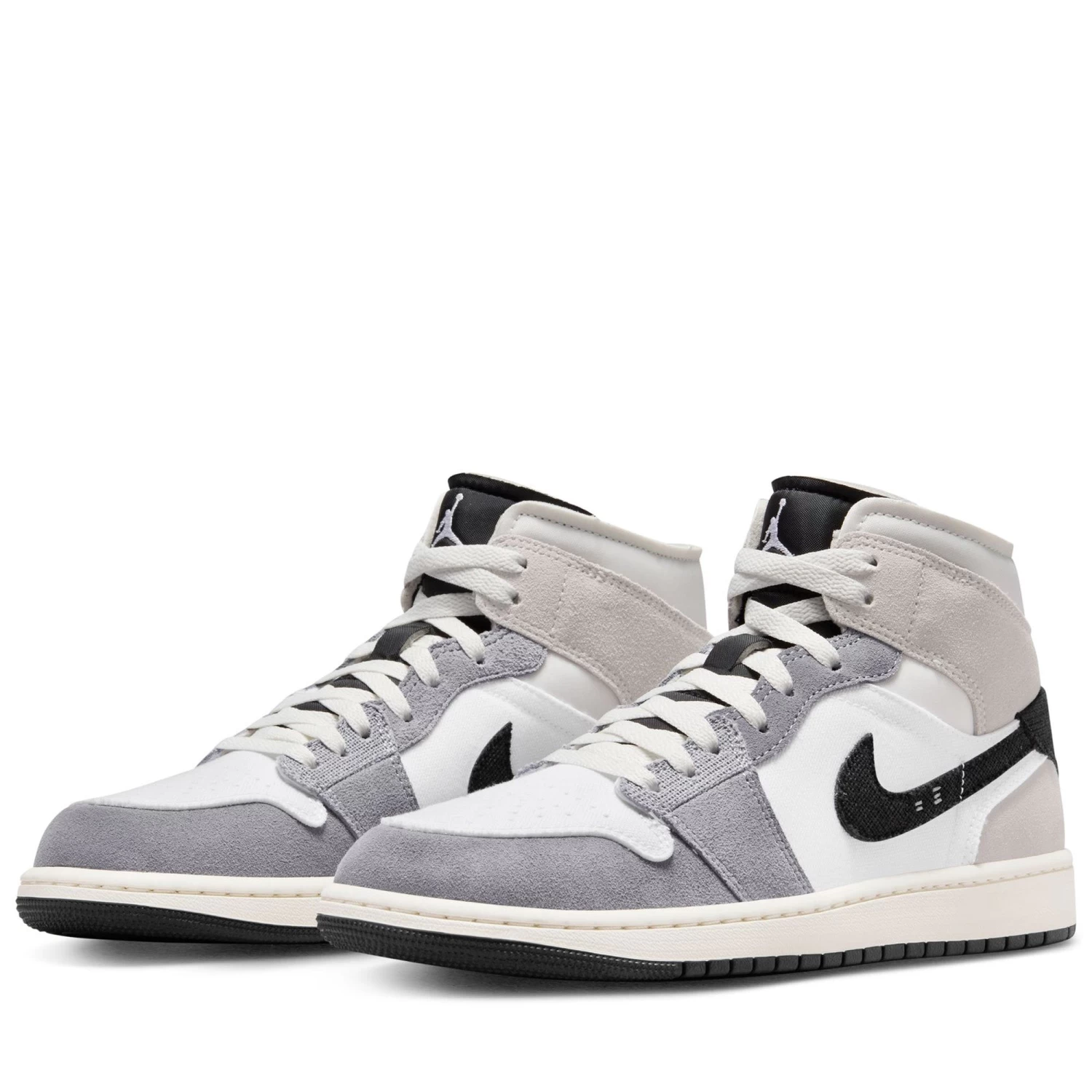 Air Jordan 1 Mid SE Craft - Cement Grey/Black 5 Air Jordan 1 Mid SE Craft - Cement Grey/Black - Image 3