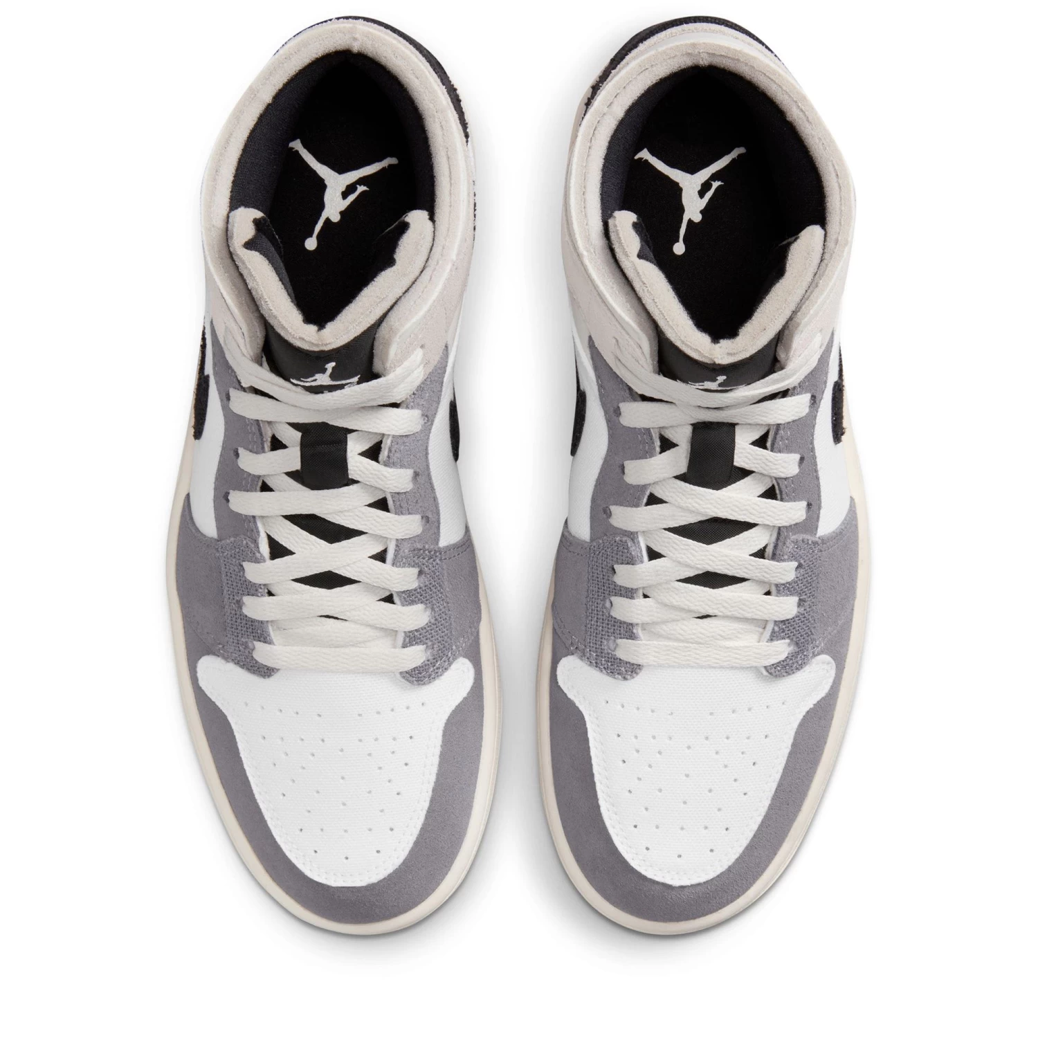 Air Jordan 1 Mid SE Craft - Cement Grey/Black 6 Air Jordan 1 Mid SE Craft - Cement Grey/Black - Image 4