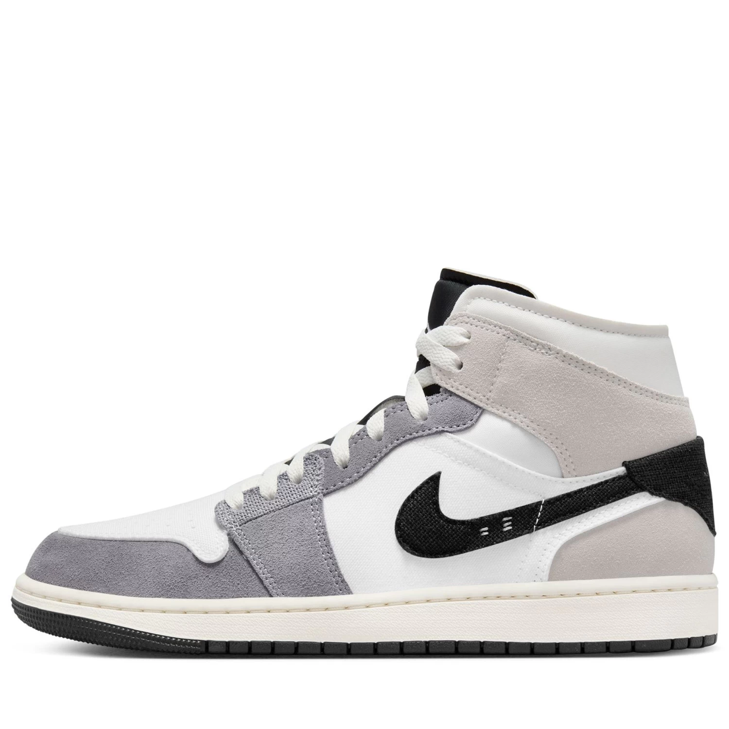 Air Jordan 1 Mid SE Craft - Cement Grey/Black 3 Air Jordan 1 Mid SE Craft - Cement Grey/Black