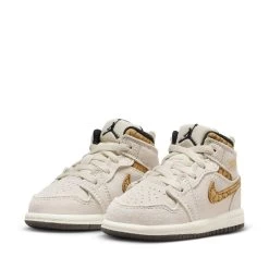 Jordan 1 Mid SE (TD) - Light Orewood Brown/Metallic Gold -Fashion clothing AURORA DZ5371 102 PHCFH001 2000