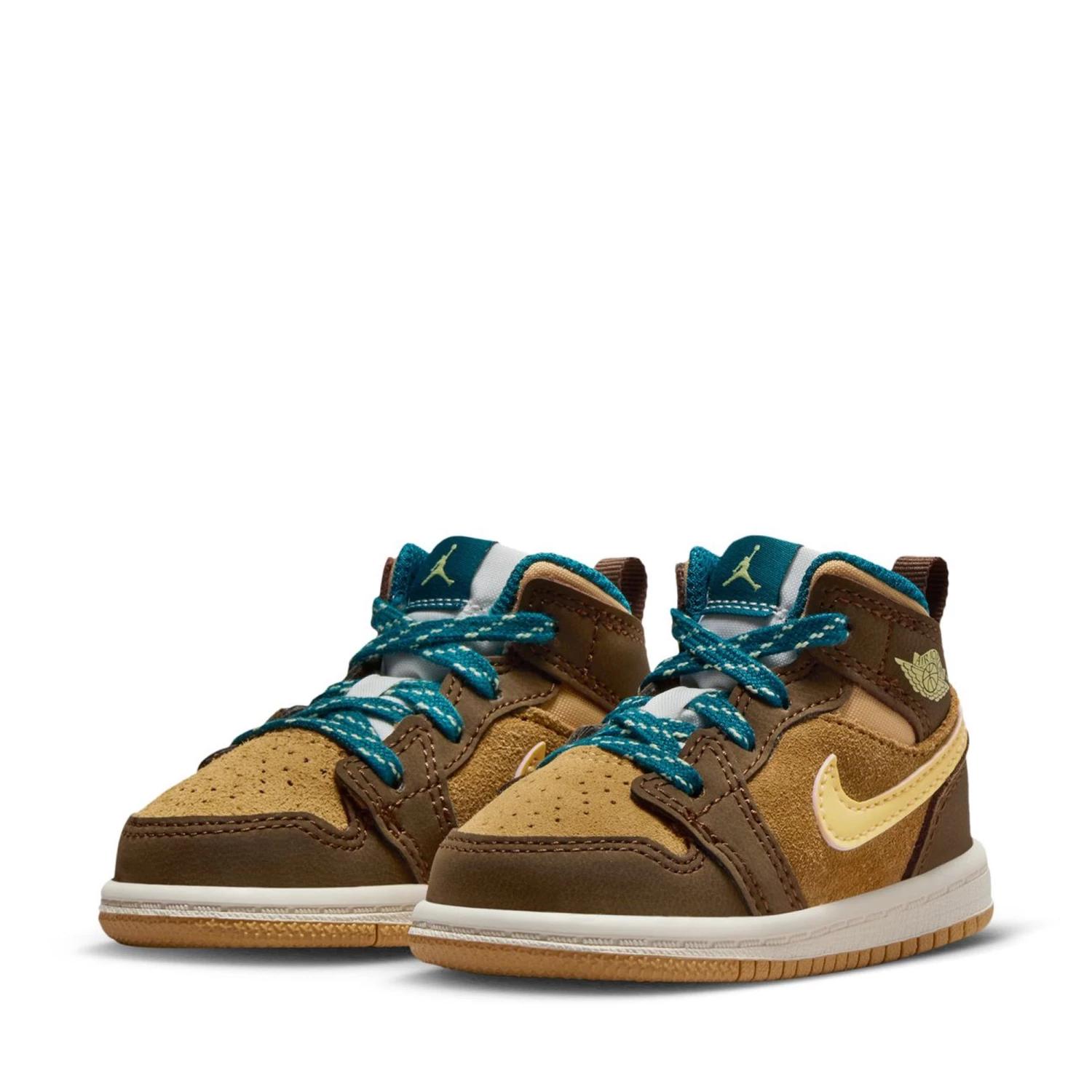 Air Jordan 1 Mid (TD) - Cacao Wow/Luminous Green 5 Air Jordan 1 Mid (TD) - Cacao Wow/Luminous Green - Image 3