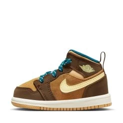 Air Jordan 1 Mid (TD) - Cacao Wow/Luminous Green