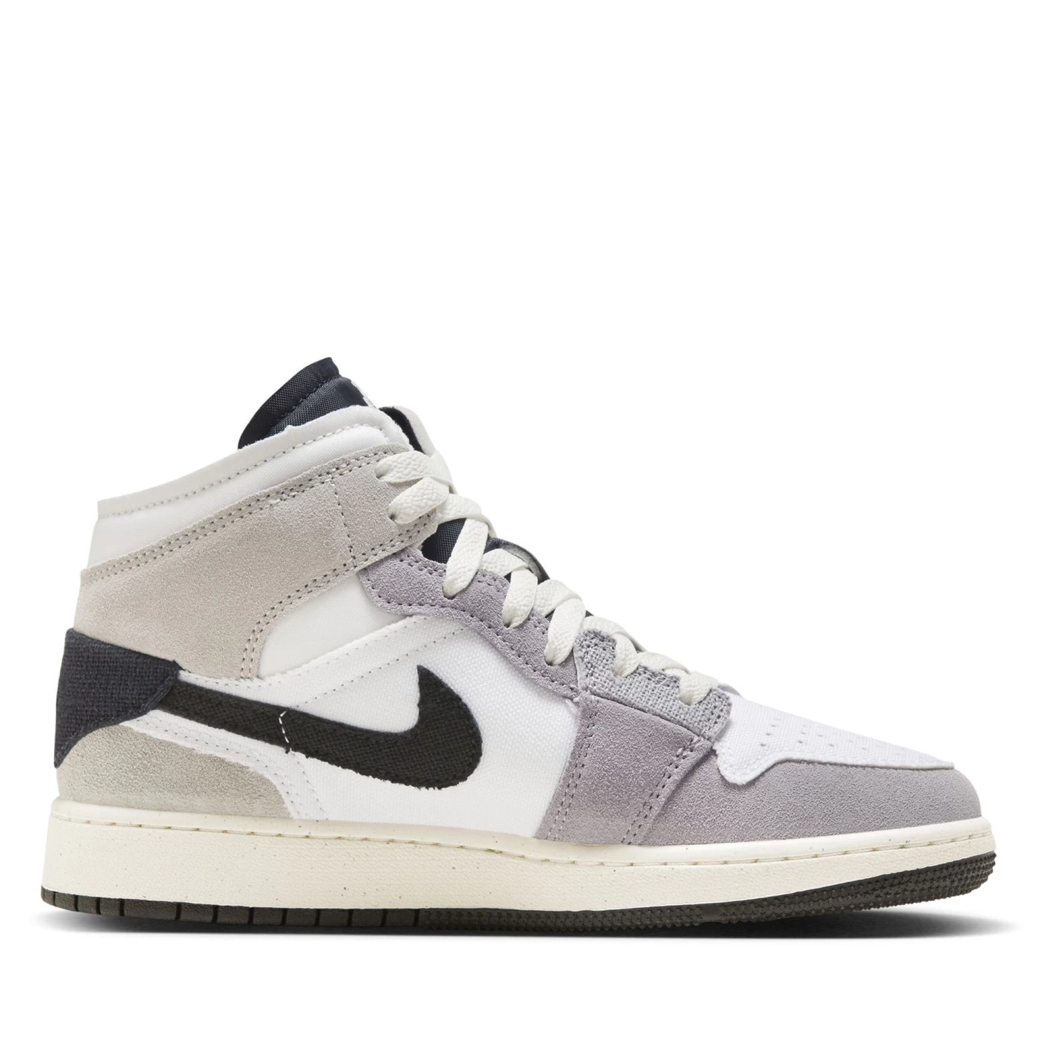Air Jordan 1 Mid SE Craft (GS) - Cement Grey/Black 4 Air Jordan 1 Mid SE Craft (GS) - Cement Grey/Black - Image 2