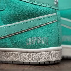 Corporate X Jordan Air Ship - Light Menta/Metallic Silver -Fashion clothing AirJordanAirSHipPESPFJ2384 301SneakerPoliticsIG 6