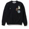 A Bathing Ape Jacquard Crewneck - Black 1 A Bathing Ape Jacquard Crewneck - Black -Fashion clothing BAPEABathingAPeBlackCrew1