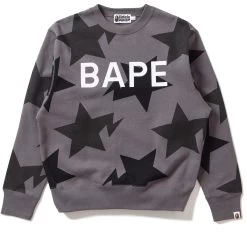 A Bathing Ape Pattern Crewneck - Black