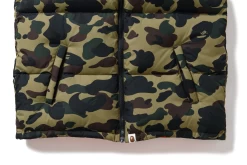 A Bathing Ape 1ST Camo Reversible Down Vest - Green -Fashion clothing BApeABathingApeVest2