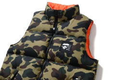 A Bathing Ape 1ST Camo Reversible Down Vest - Green -Fashion clothing BApeABathingApeVest4