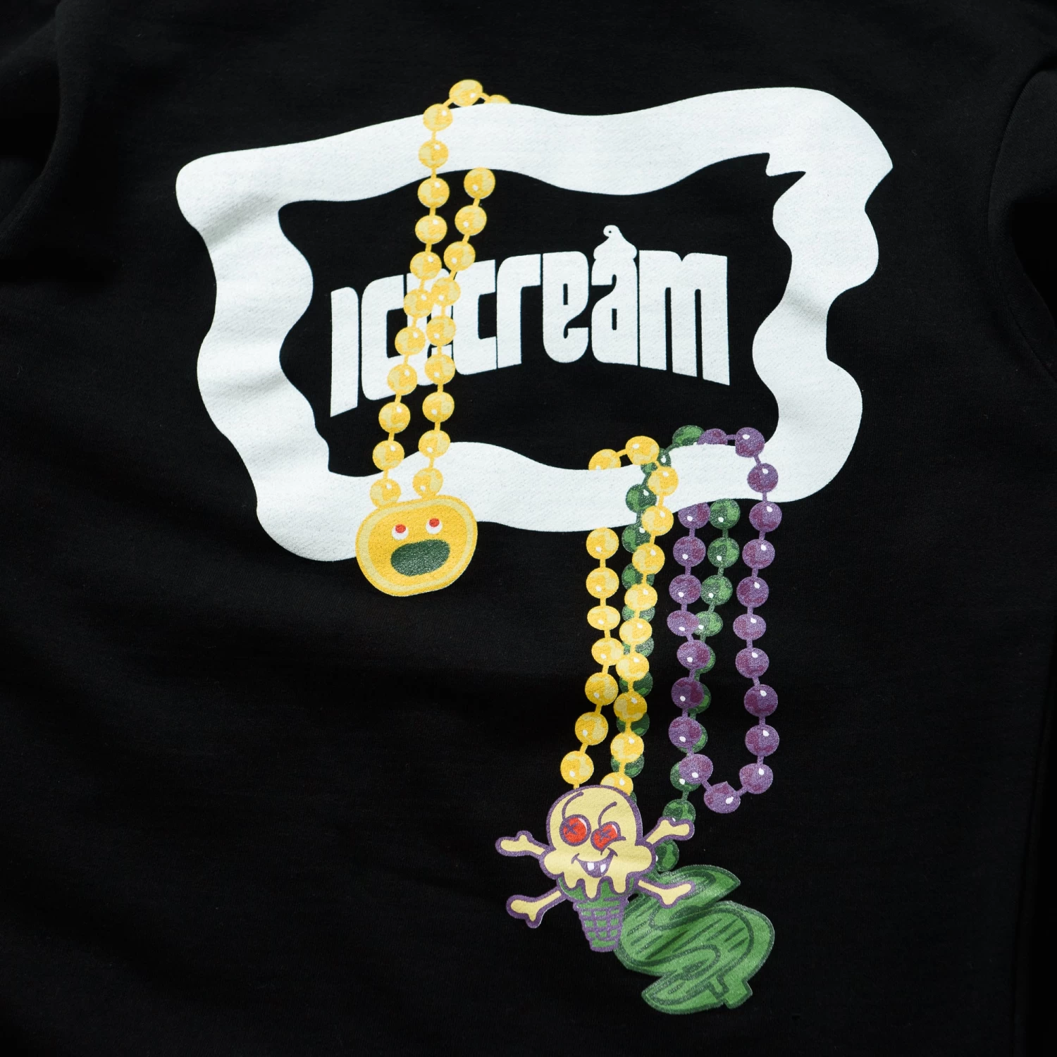 Ice Cream Mardi Gras Hoodie - Black 6 Ice Cream Mardi Gras Hoodie - Black - Image 4