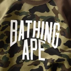 A Bathing Ape 1st Camo Relaxed Fit Crewneck - Green 8 A Bathing Ape 1st Camo Relaxed Fit Crewneck - Green -Fashion clothing Bape1stCamoCrazyCrewneck131 111885SneakerPolitics2 2