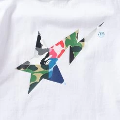 A Bathing Ape ABC Camo Crazy Sta Tee - White 9 A Bathing Ape ABC Camo Crazy Sta Tee - White -Fashion clothing BapeABCCAMOCRAZYBAPESTALOGOTEEWHite1J80110014SneakerPolitics 3