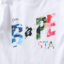 A Bathing Ape ABC Camo Crazy Sta Tee - White 8 A Bathing Ape ABC Camo Crazy Sta Tee - White -Fashion clothing BapeABCCAMOCRAZYBAPESTALOGOTEEWHite1J80110014SneakerPolitics 4