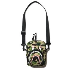 A Bathing Ape ABC Camo Shark Mini Bag - Green