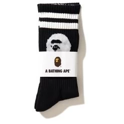 A Bathing Ape Headline Socks - Black