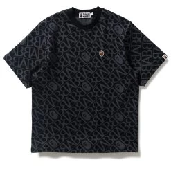 A Bathing Ape Sport Monogram Tee - Black