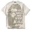A Bathing Ape Big Ape Head Tee - Ivory 1 A Bathing Ape Big Ape Head Tee - Ivory -Fashion clothing BapeBigApeHeadTeeIvory1J80109066SneakerPolitics1