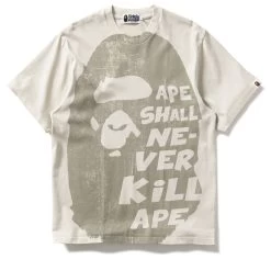 A Bathing Ape Big Ape Head Tee - Ivory