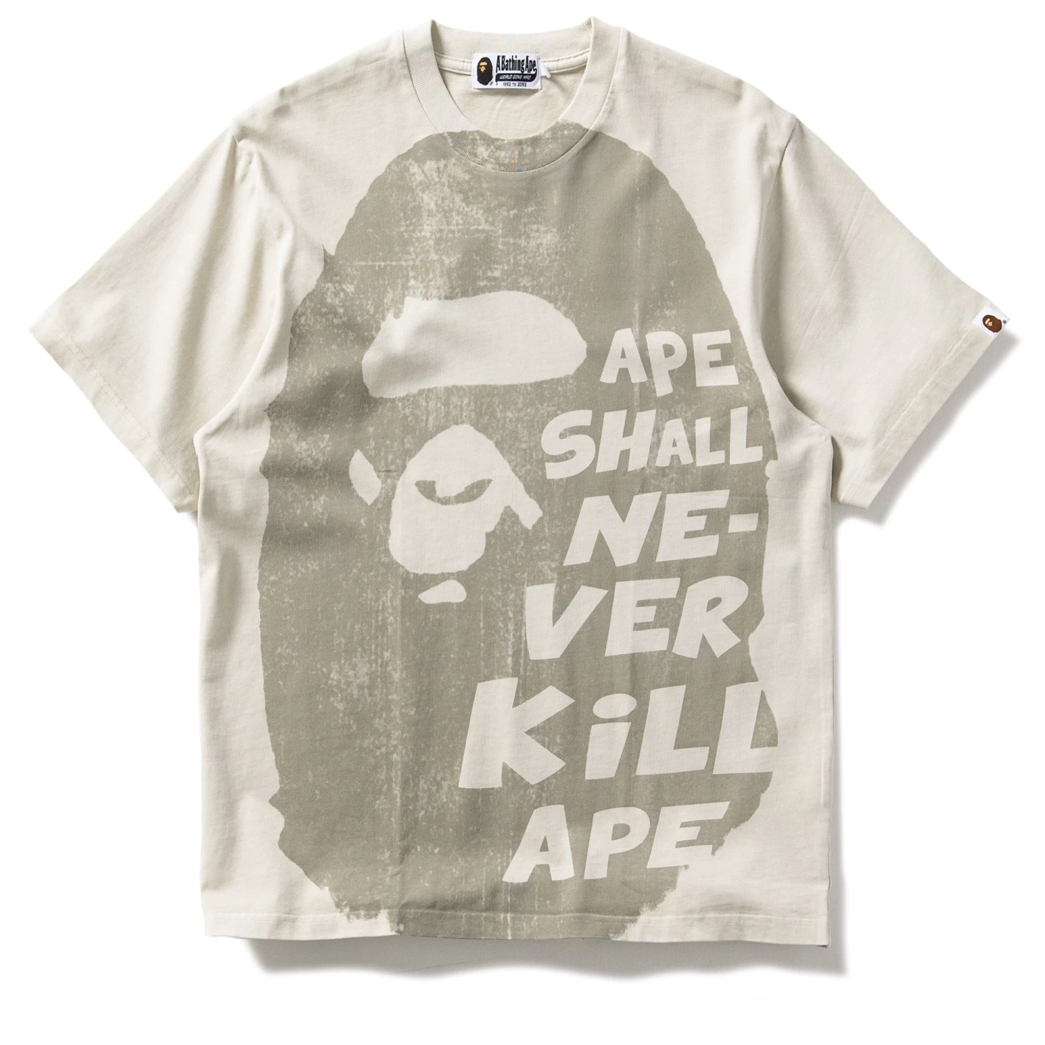 A Bathing Ape Big Ape Head Tee - Ivory 3 A Bathing Ape Big Ape Head Tee - Ivory