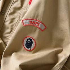 A Bathing Ape Bape Boyscout Relaxed Fit Shirt - Beige -Fashion clothing BapeBoyscoutShirtBeige131 111886SneakerPolitics2 2