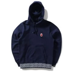 A Bathing Ape Brush College Pullover Hoodie - Navy