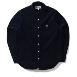 A Bathing Ape Ape Head Corduroy Shirt - Navy