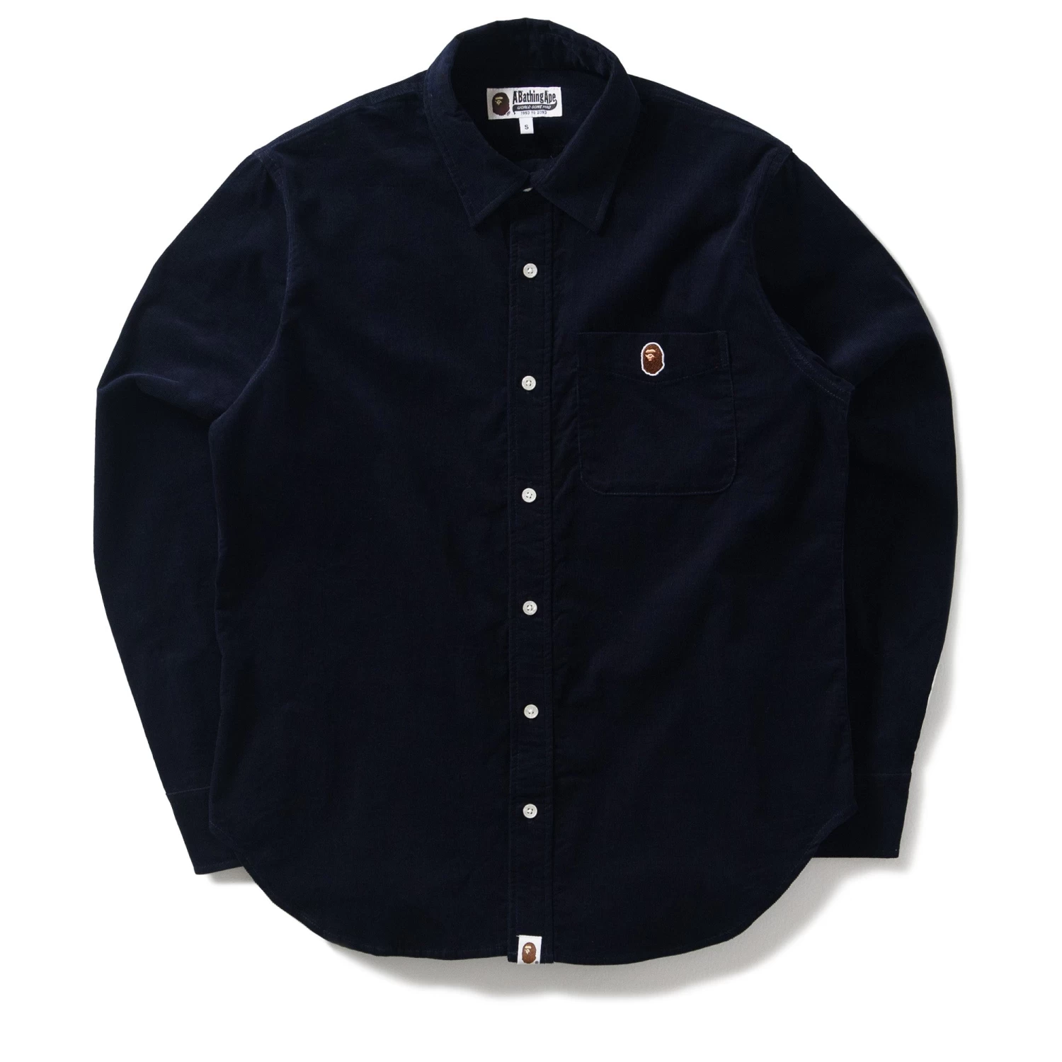 A Bathing Ape Ape Head Corduroy Shirt - Navy 3 A Bathing Ape Ape Head Corduroy Shirt - Navy
