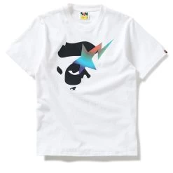 A Bathing Ape Graduation Face Tee - White