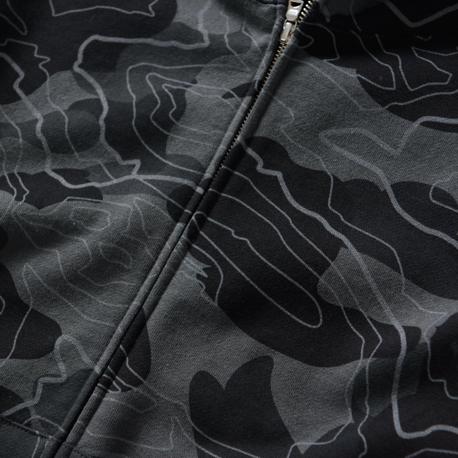 A Bathing Ape Layered Camo Shark Zip Hoodie - Black 5 A Bathing Ape Layered Camo Shark Zip Hoodie - Black - Image 3