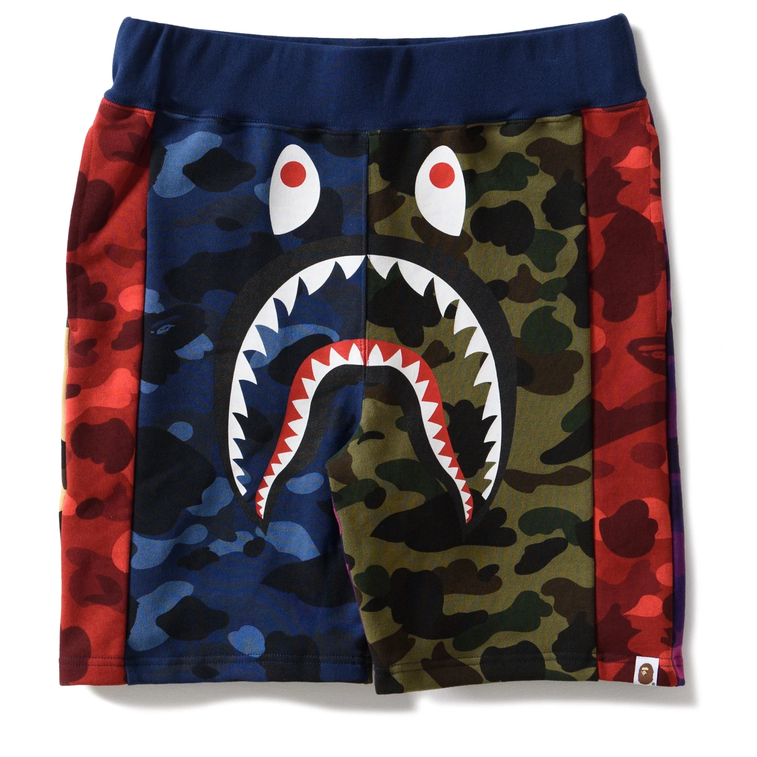 A Bathing Ape Mix Camo Crazy Sweatshorts - Multi 3 A Bathing Ape Mix Camo Crazy Sweatshorts - Multi
