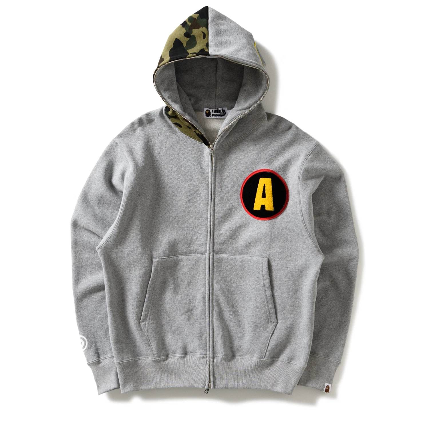 A Bathing Ape Shadow Bape Relaxed Fit Hoodie - Grey 3 A Bathing Ape Shadow Bape Relaxed Fit Hoodie - Grey