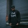 Born X Raised Fuck School Intarsia Sweater - Black