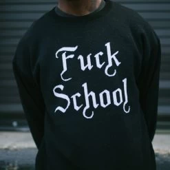 Born X Raised Fuck School Intarsia Sweater - Black -Fashion clothing BornxRaised Sneaker Politics 9