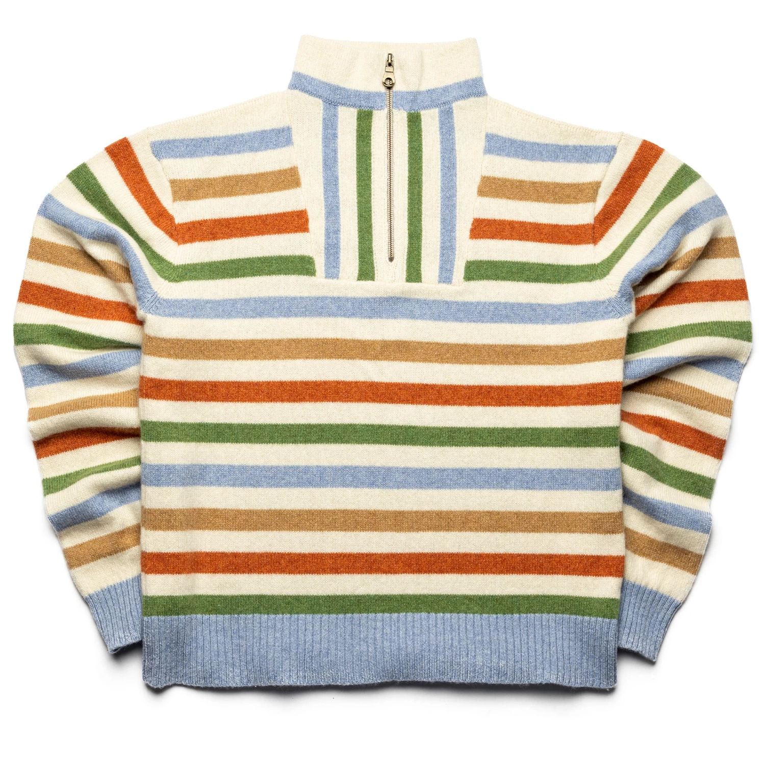 Harden Striped Sweater - Blue/Camel/Green/Orange 3 Harden Striped Sweater - Blue/Camel/Green/Orange