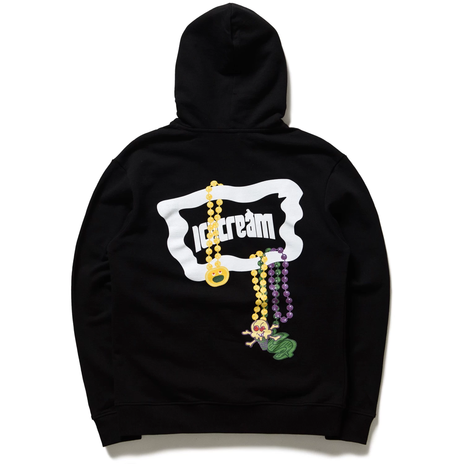 Ice Cream Mardi Gras Hoodie - Black 4 Ice Cream Mardi Gras Hoodie - Black - Image 2