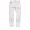 Purple Brand Low Rise Skinny Jean - Faded Ecru Crackle