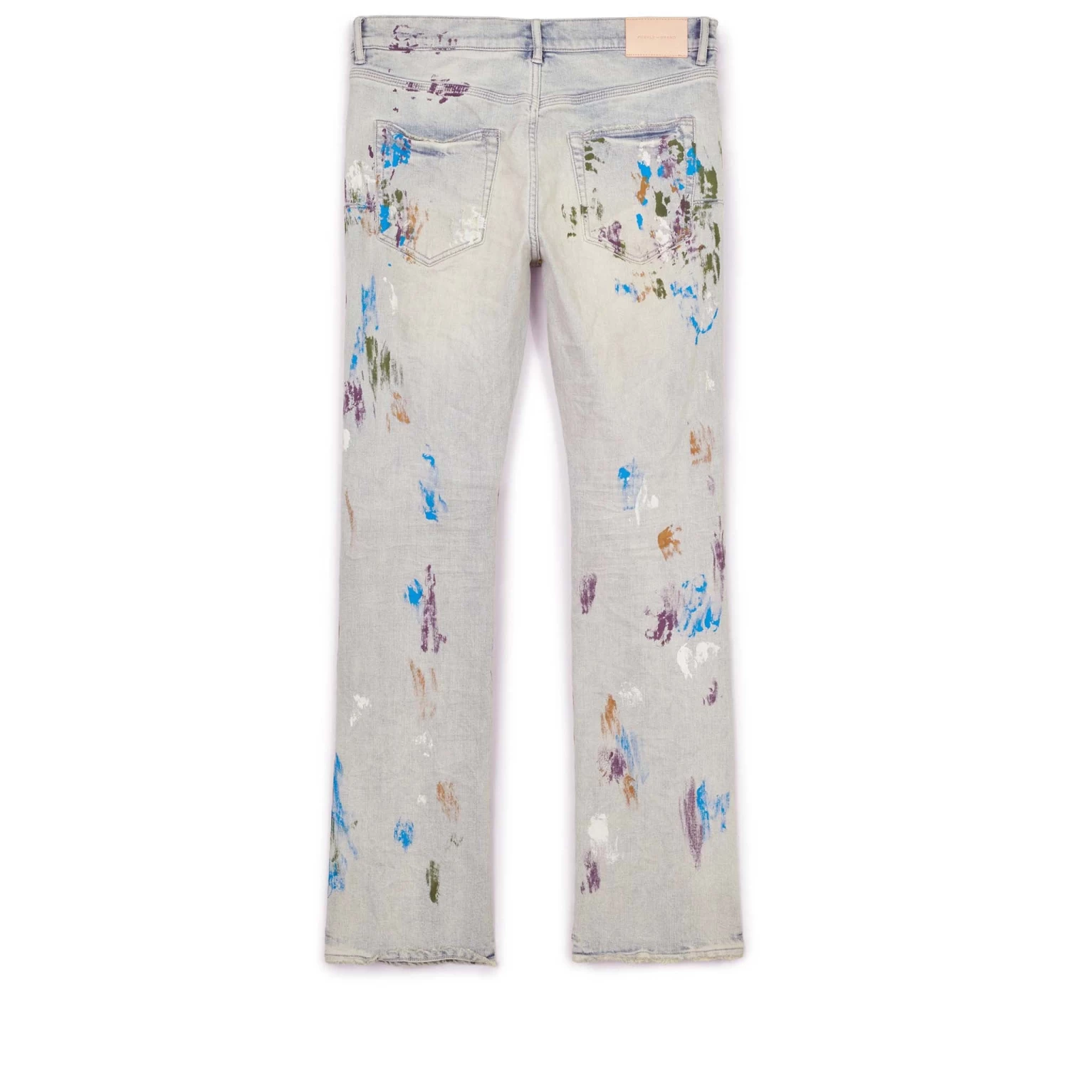Purple Brand Bootcut Jean - Super Light Indigo With Paint 4 Purple Brand Bootcut Jean - Super Light Indigo With Paint - Image 2